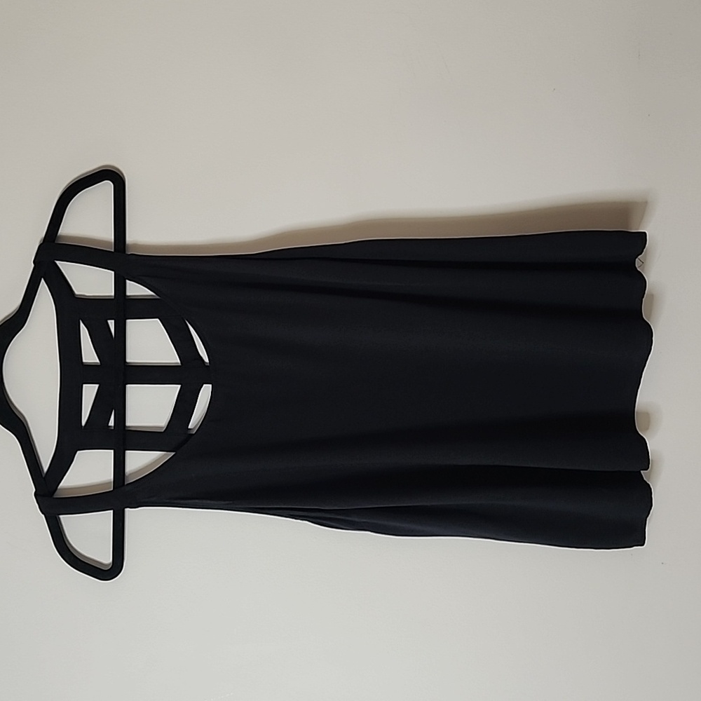 Kismet Black Tank Top with Strappy Back